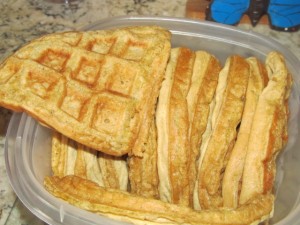 Budding Vegetarian: Whole Grain Waffles with Apple & Blueberry Sauce